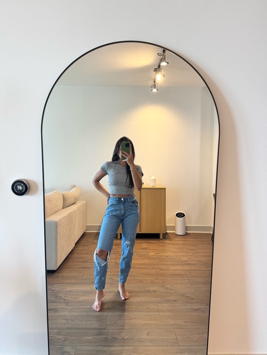 Abercrombie & Fitch Denim - Abercrombie & Fitch Light Blue Distressed 80’s High Rise Mom Jeans